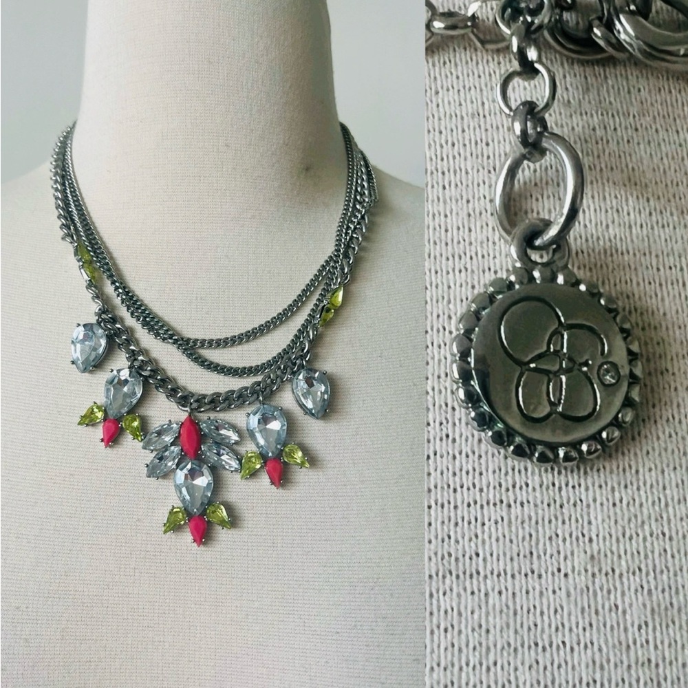 Jessica Simpson Silver Statement Chain Necklace
